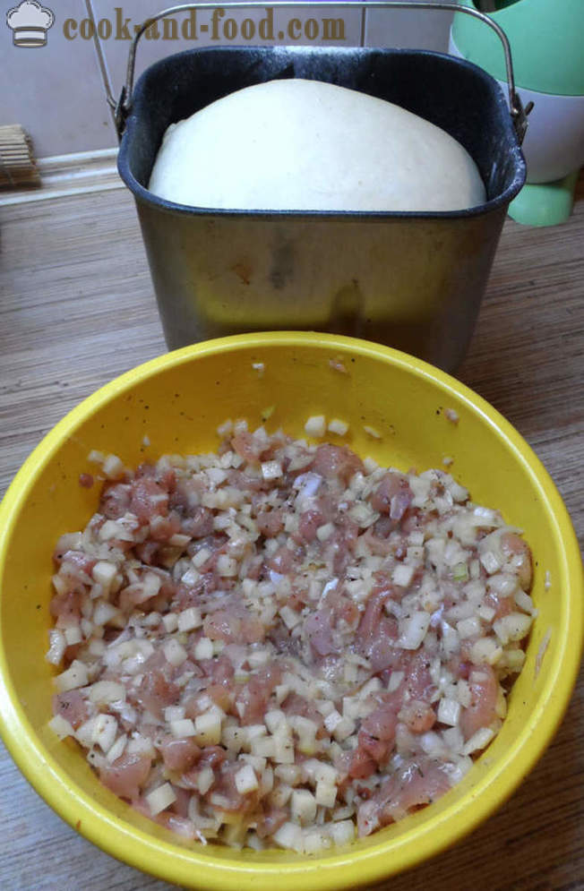 Echpochmak tatarski, z mesom in krompirjem - kako kuhati echpochmak, korak za korakom receptov fotografije