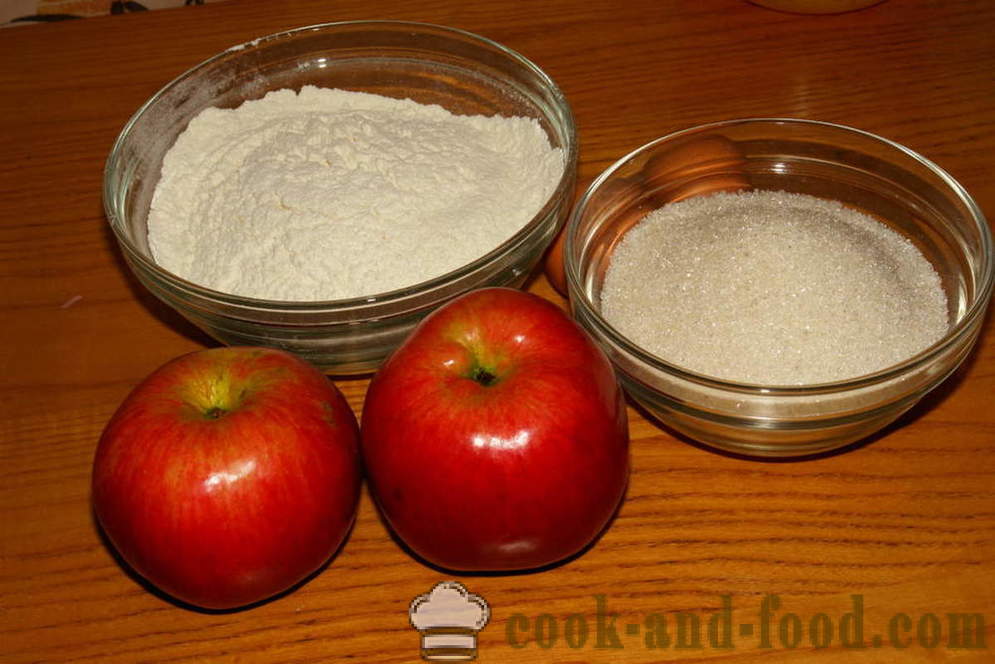 Gobo torta z jabolki v pečici - kako kuhati Biskvit torta z jabolki, korak za korakom receptov fotografije