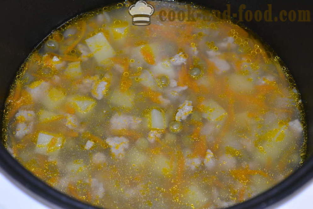Grah v multivarka - kako kuhati grah juha v multivarka, korak za korakom receptov fotografije