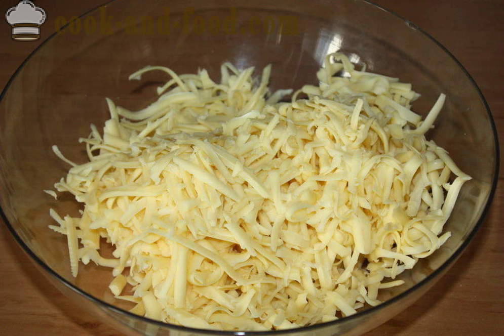 Hladna predjed sira - kako kuhati prigrizek sira stopljeno v pečici, s korak za korakom receptov fotografije