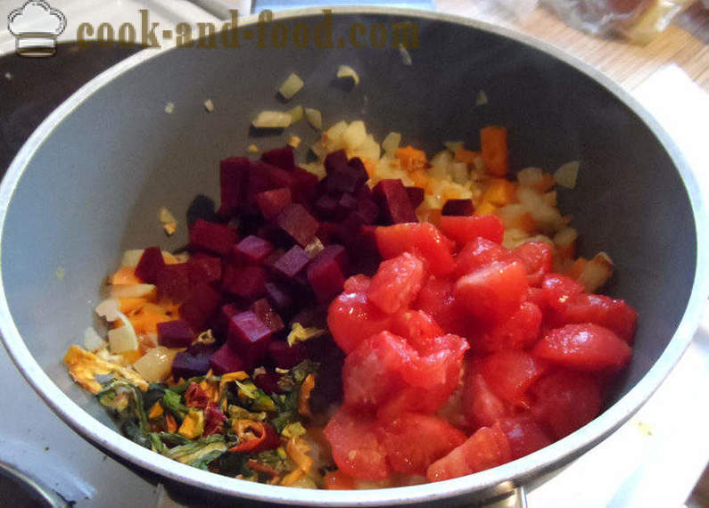 Rdeča pesa juha, Borsch - kako kuhati juho pireja različnih zelenjave, korak za korakom receptov fotografije