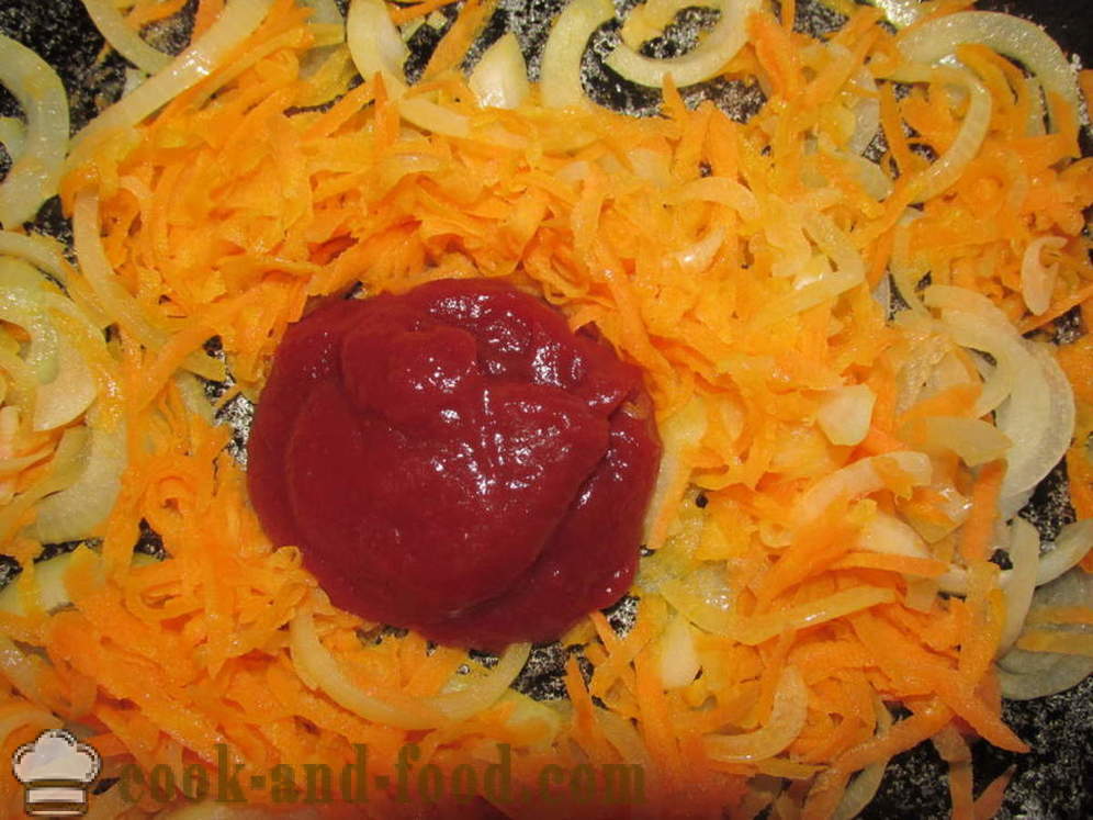 Polnjene paprike z mesom in gobami - kako kuhati polnjene paprike, korak za korakom receptov fotografije