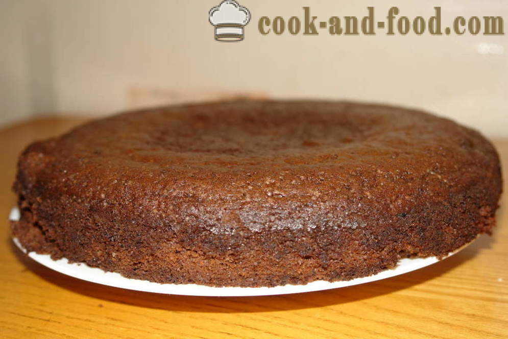 Okusen čokoladni gobo torta s kislo smetano - kako narediti čokoladno torto, korak za korakom receptov fotografije
