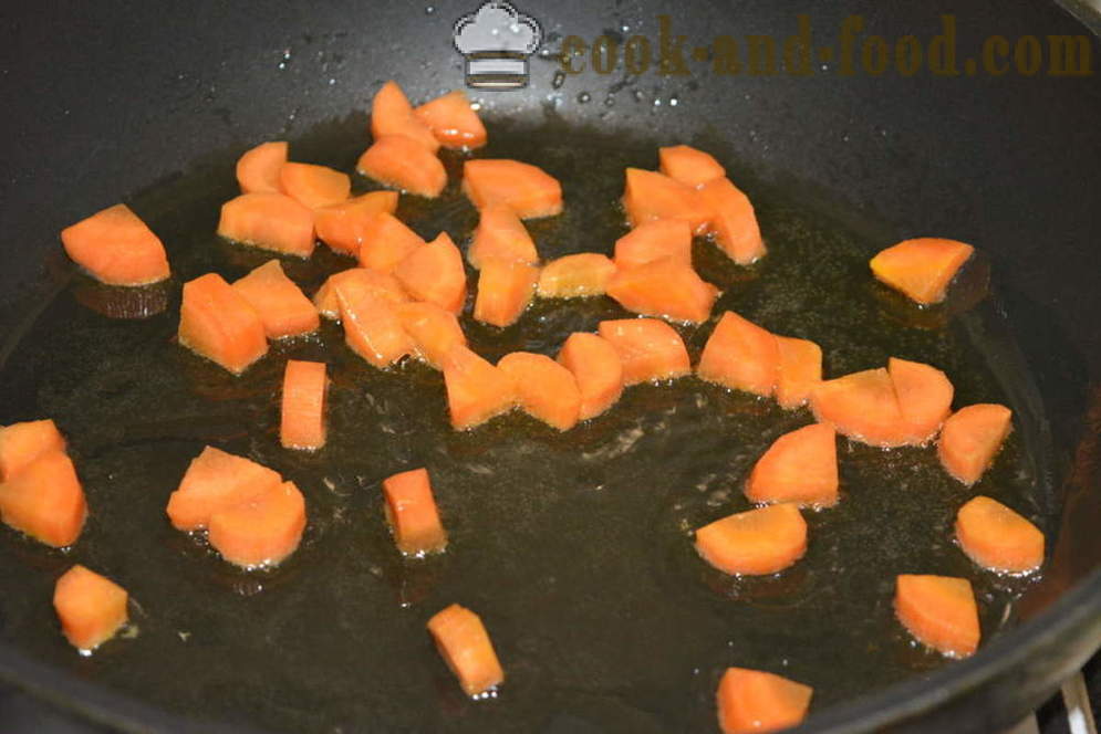 Zelenjavna enolončnica z jajčevci in bučkami v pečici - kako kuhati dušene jajčevcev in bučke, s korak za korakom receptov fotografije
