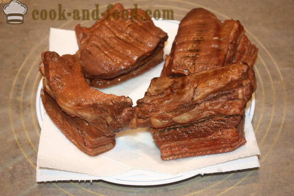 Bacon v čebule kože - kako kuhati slanine v čebule kože, korak za korakom receptov fotografije