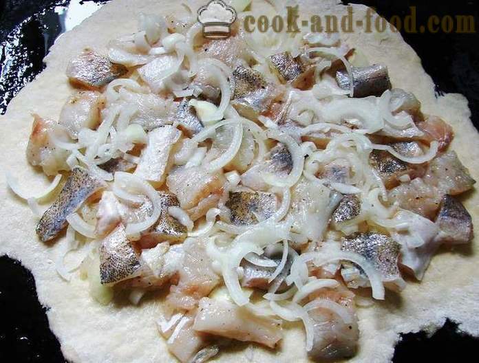 Notranja riba pita z ostriž - kako kuhati pito z ribo v pečici, s korak za korakom receptov fotografije