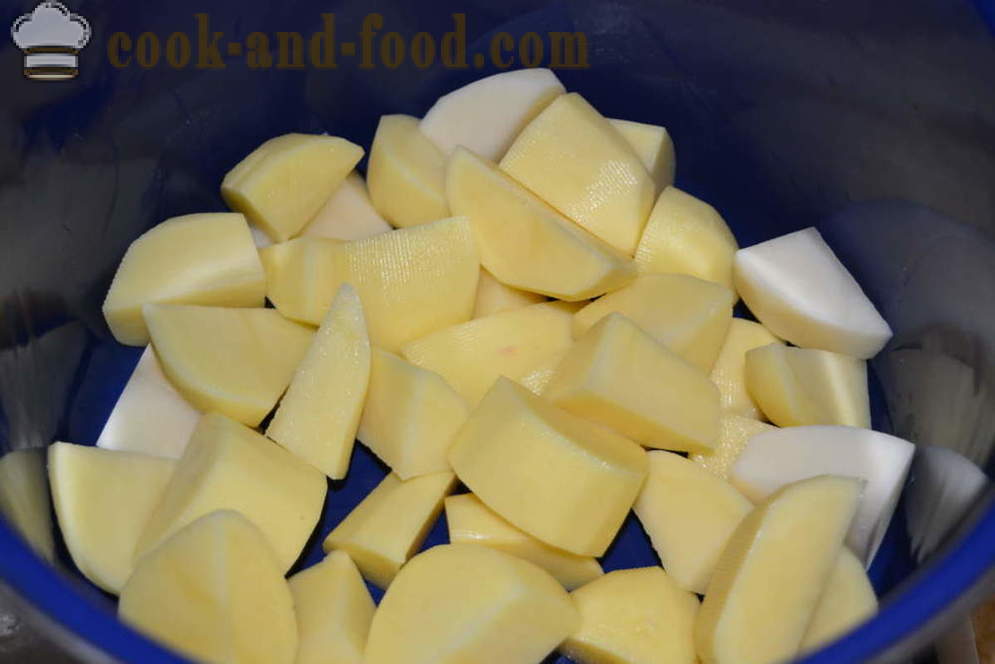 Pire krompir z mlekom in maslom brez kock - kako kuhati okusno pire krompir, korak za korakom receptov fotografije