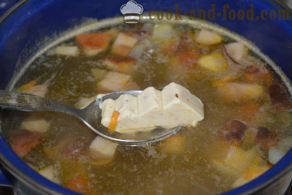 Juha belih svežih gob z sveži sir - kako kuhati gobovo juho s svežimi gobami in sirom, s korak za korakom receptov fotografije