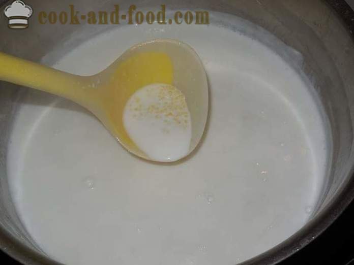 Prosena kaša z mlekom - kako kuhati kašo z mlekom, korak za korakom receptov fotografije