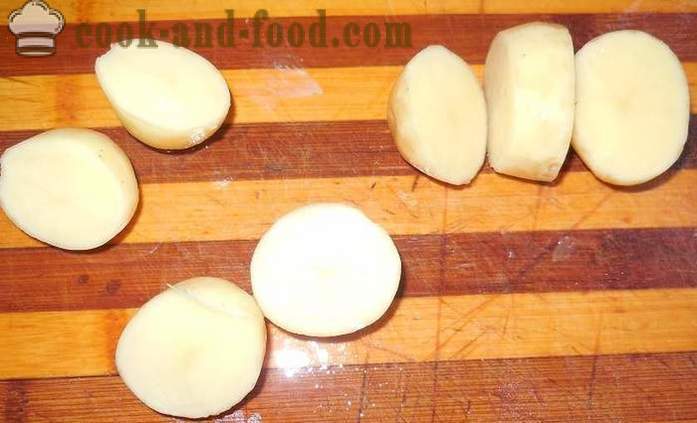 Slastni novi krompir pečen v pečici z mesom - kot okusno pečen novi krompir v luknjo, recept s fotografijami, korak za korakom