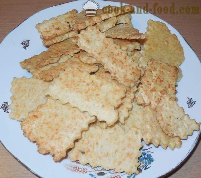 Slani krekerji s sirom v pečici - kako bi sir piškoti, recept s fotografijo