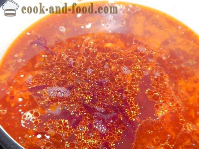 Klasična rdeči boršč s pese in meso - kako kuhati juho - korak za korakom recept s fotografijo ukrajinski Boršč