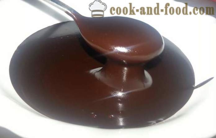 Najboljša čokolada glazuro s kislo smetano - recept, kako narediti glazuro kakava, kislo smetano in maslo, z video