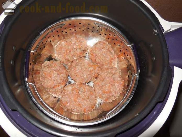 Grechanik z mletim mesom v multivarka - kako kuhati purana Grechanik paro, korak po korak receptov fotografij.
