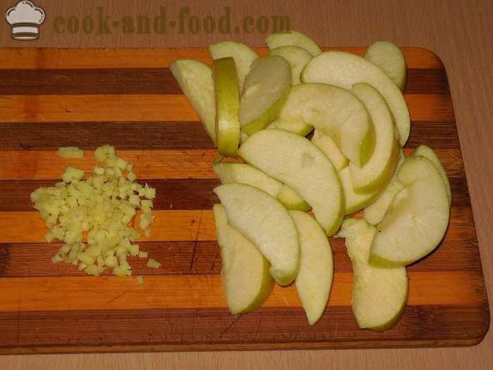 Lush jabolčni zavitek v multivarka s cimetom in ingverjem - kako narediti jabolčno pito v multivarka, korak za korakom recept s fotografijami.