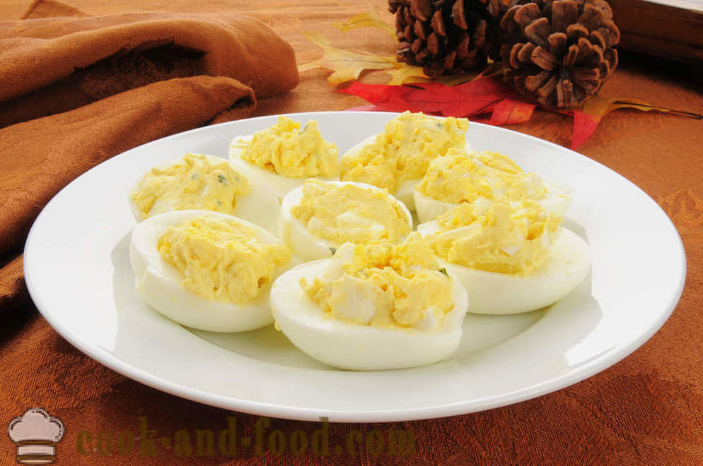 Odlična predjed: polnjene jajca - video recepti doma
